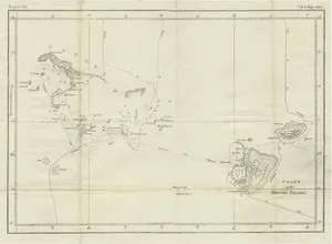 Antique Chart of the Friendly Islands or Nowadays Tonga by Cook, 1784