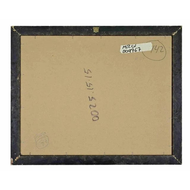 Contemporary Sigfrido Oliva, At the Beach, Drawing on Paper, 1980s For Sale - Image 3 of 4