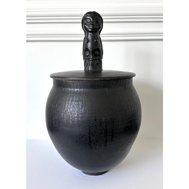 Ceramic Large Early Unique Glazed and Sculpted Ceramic Vessel Mary and Edwin Scheier For Sale - Image 7 of 14
