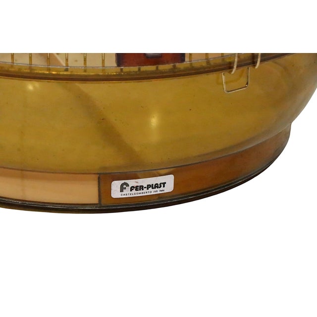 Mid 20th Century Vintage Space Age Fer Plast Birdcage Made in Italy C. 1970's For Sale - Image 5 of 17