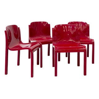 T70 Mito Chair by Carlo Bartoli, 1960s, Set of 4 For Sale