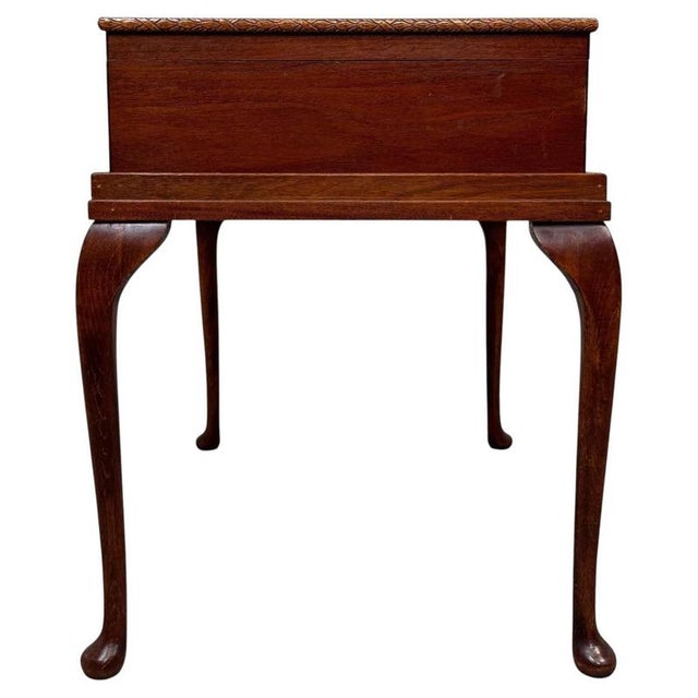 Early 20th Century Antique English Mahogany Box on Stand For Sale - Image 12 of 14