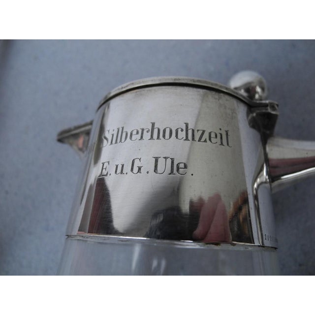 Silver 800 Silver Wine Decanters by Wilhelm Binder, 1890s, Set of 2 For Sale - Image 8 of 18