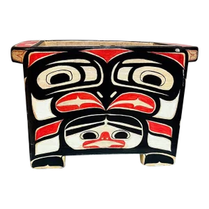 1992 Alaska Native Nations Spakwus Eagle Box Bentwood Yellow Cedar