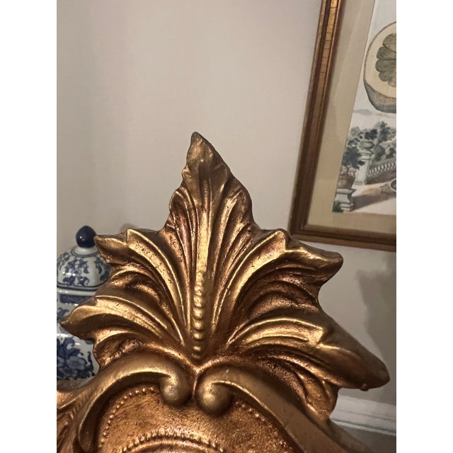 Ornate Italian Florentine Rococo Giltwood Mirror For Sale - Image 4 of 8