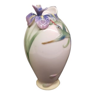 Vintage Franz Collection Eloquent Iris Small Vase For Sale