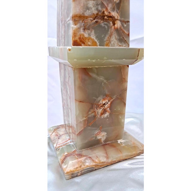 Sienna Pair of Grand Tour Style Polished Onyx Obelisks For Sale - Image 8 of 11