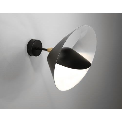 Mid-Century Modern Black Saturn Wall Lamp from Serge Mouille For Sale - Image 3 of 11