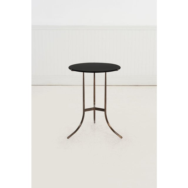 Set of Three Cedric Hartman Bronze & Black Granite Side Tables,1970s For Sale In Chicago - Image 6 of 16