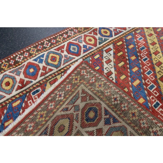 Red Ganje Kazak Rug 3'11'' X 5'11'' For Sale - Image 8 of 8