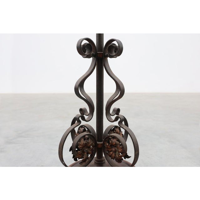 Goldenrod Art Nouveau Planter in Metal and Copper, France, 1920s For Sale - Image 8 of 12