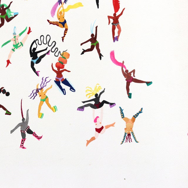 2020s I Know What You Did Last Summer - Original Contemporary Figurative Watercolor on Paper For Sale - Image 5 of 6