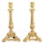 French Louis XV Revival Gilt Bronze Candlesticks, 1800s, Set of 2 For Sale
