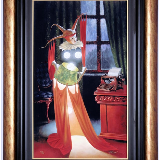 2015 Print in Excellent Condition overall Michael Cheval "Inspiration" Limited Edition 223/450 Framed with Crackled Golden...