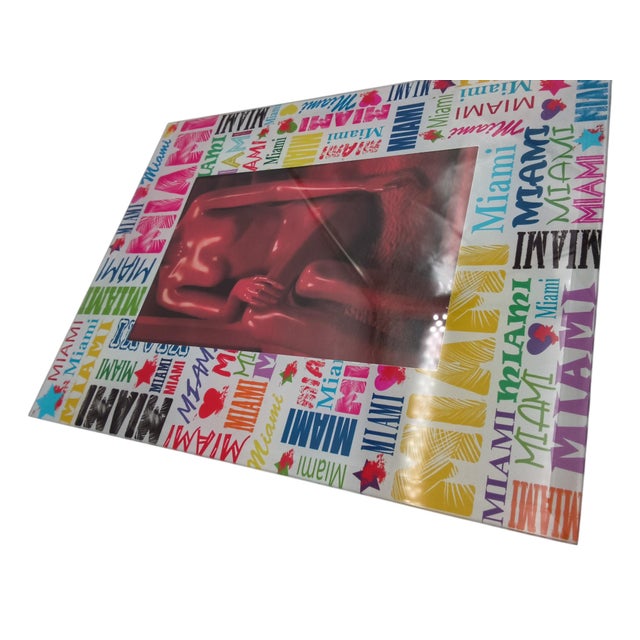 Cool Miami Modern Glass Minimalist 3x5 Photo Frame For Sale - Image 4 of 11