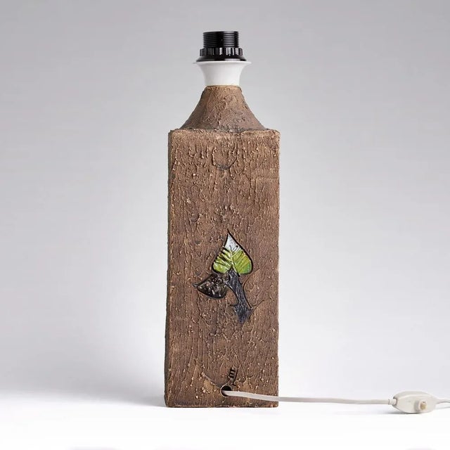 Mid-Century Modern Swedish Ceramic Table Lamp by Eivor Lang for Tilgmans Keramik, 1960s For Sale - Image 3 of 4