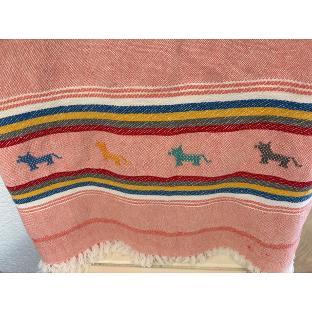 Vintage Bohemian Embroidered All Cotton Tablecloth or Throw For Sale In Sacramento - Image 6 of 11