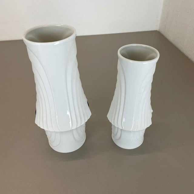 Op Art Porcelain Vases by Royal Bavaria KPM, Germany, 1970s, Set of 2 For Sale - Image 13 of 18