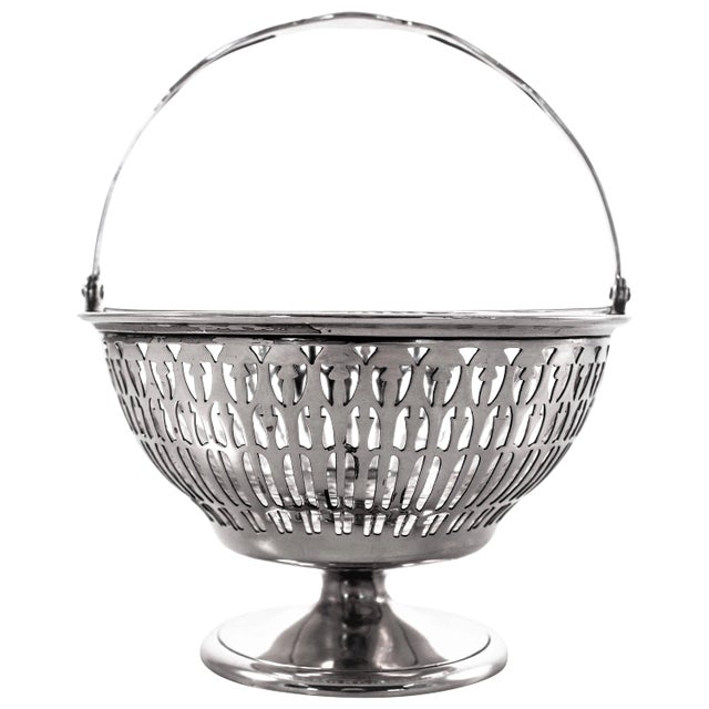 Sterling Silver Basket For Sale