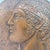 Neoclassical Vintage Hand-Hammered Copper Repoussé Classical Greek Profile Wall Plaque For Sale - Image 3 of 8