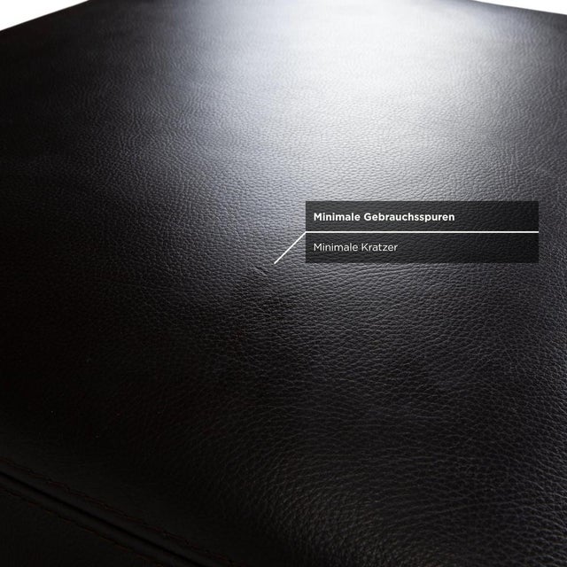 Leather Stool in Brown from Ewald Schillig For Sale - Image 4 of 11