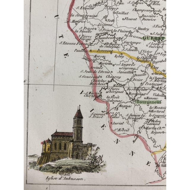 After Charles V. Monin (19th century) Engraved and published by Ramboz & Laguermille Creuse, printed map of the region...