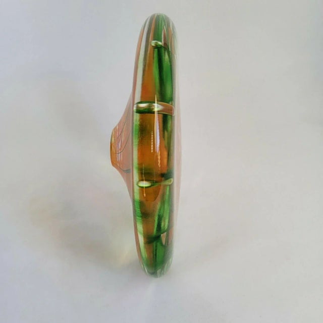 Jacob Carlson Art Glass Sculpture This is a large piece of Jacob Carlson art glass from the California studio. It has a...
