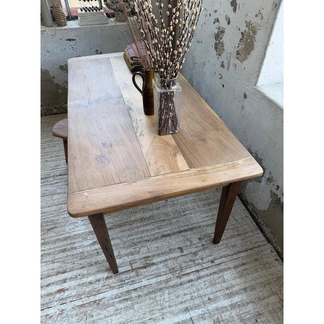 Farmhouse Walnut Table with Spindle Legs, 1950 For Sale - Image 17 of 18