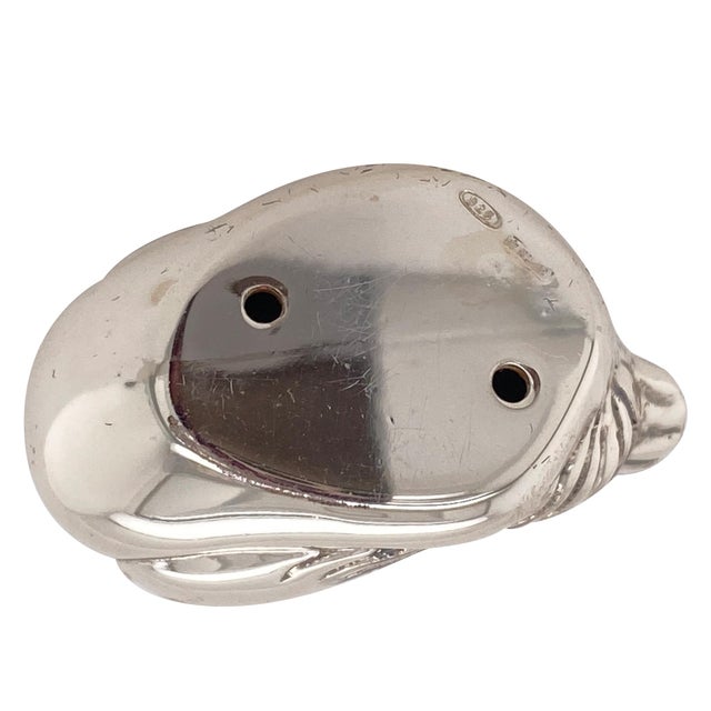 2000 - 2009 Sterling Silver and Enamel Little Rooster Figurine or Paperweight For Sale - Image 5 of 6