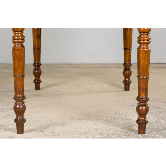 French Provincial Fruitwood Farmhouse Dining Table For Sale - Image 14 of 16