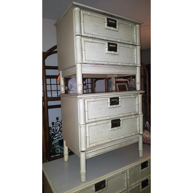 1960s Stanley Hollywood Regency Campaign Faux Bamboo ...