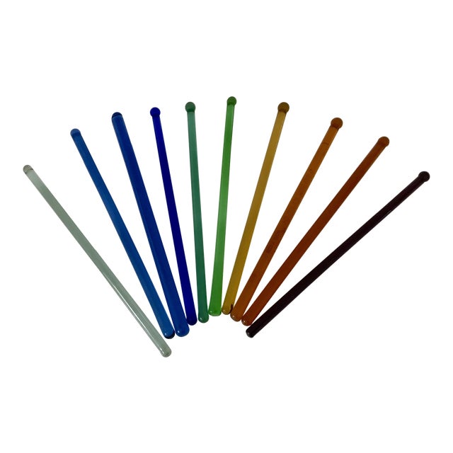 Antique Glass Swizzle Sticks Set of 10 Chairish