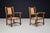 French Oak and Rush Armchairs in the style of Charles Dudouyt, France, 1940, Set of 2 For Sale - Image 6 of 11