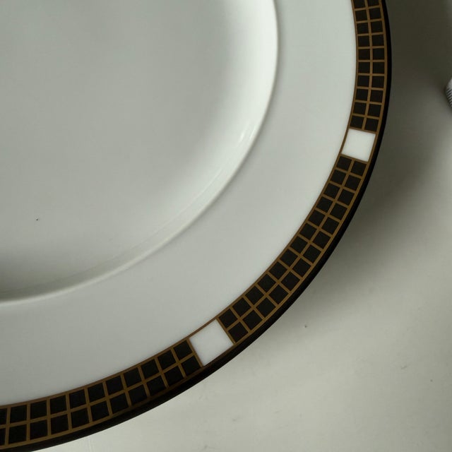Bulgari by Rosenthal Modell Quadri Black Dinner Plate 27 cm This piece has an attribution mark, I am sure that it is...