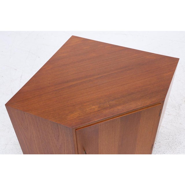 Brown Vintage Teak Corner Chest of Drawers, 1960s For Sale - Image 8 of 14