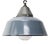 Vintage Industrial Grey Enamel and Cast Iron Pendant Lamp For Sale