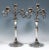 Art Nouveau Silver Three-Flame Candelabra from Lippa & Co, 1890s, Set of 2 For Sale - Image 3 of 9