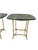 Mid-Century Modern La Barge Style Vintage Brass Base Glass Top Side Table With Hoof Feet Labarge For Sale - Image 3 of 11