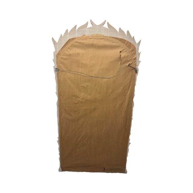 Vintage Serge Roche Style Tropical Palm Beach Full Length Arch Mirror For Sale In New York - Image 6 of 6