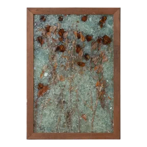 John Bucci - Broken Glass & Roses Resin Wall Sculpture