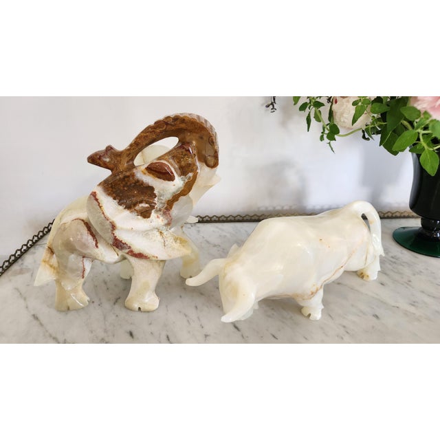 Vintage Large Carved Onyx Elephant Sculpture For Sale - Image 18 of 18