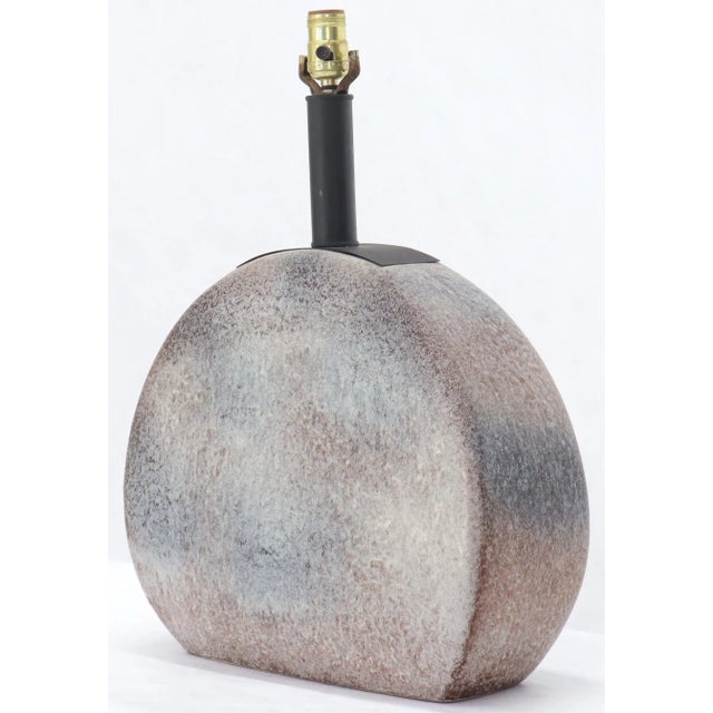 Large Ceramic round Pendant Shape Table Lamp For Sale - Image 4 of 8