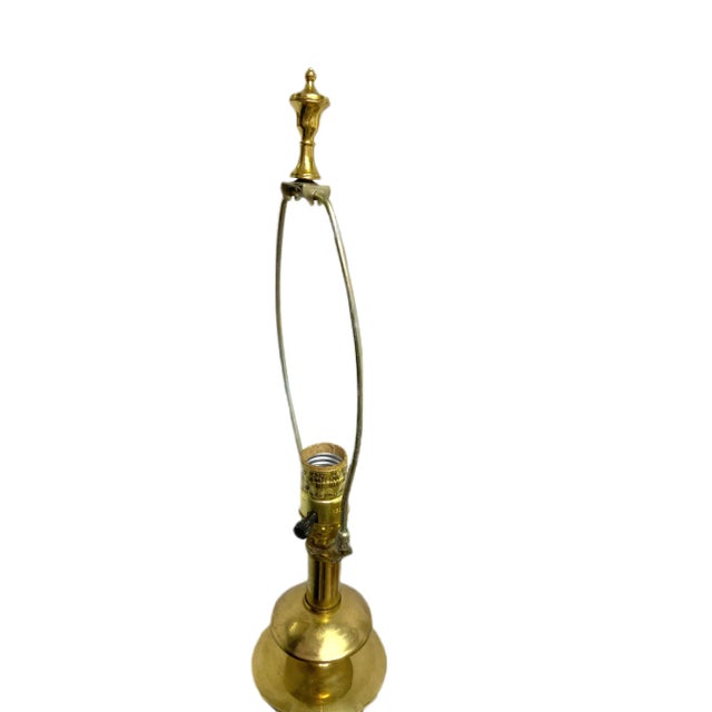 Late 20th Century Tripod Brass Table Lamp For Sale In Charleston - Image 6 of 13