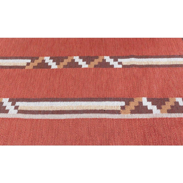 Doris Leslie Blau Vintage Art Deco Swedish Flat Weave Rug For Sale - Image 4 of 8