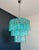 Large Turquoise Murano Glass 3-Tier Tube Chandelier from Venini, 1990s For Sale - Image 16 of 18