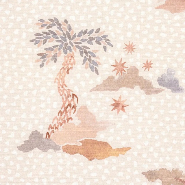 Illustration Sample - Schumacher x Happy Menocal Valetta Fabric In Moonstone For Sale - Image 3 of 5