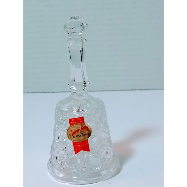 Vintage 1980s Anna Hutte Bleikristall Crystal Bell For Sale - Image 4 of 4