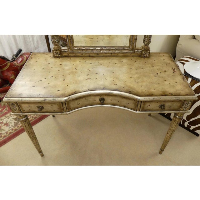 Vintage LaBarge Louis XVI Painted Vanity, Mirror For Sale - Image 13 of 16