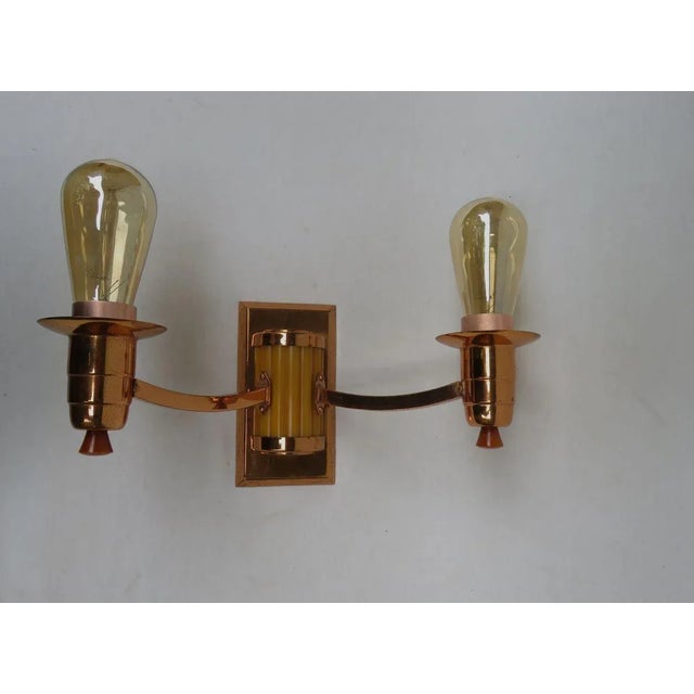 1930s Art Deco English Catalin Butterscotch Colored Sconces, Set of 2 For Sale - Image 5 of 18