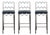 Set of 3 'Méandre' Counter Stools by Design Frères For Sale